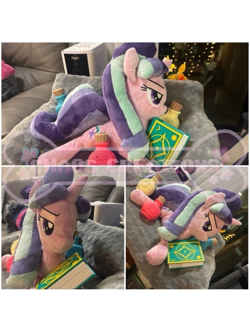 Lounging Starlight Glimmer Handmade Plush | Soft Minky Weighted my little pony